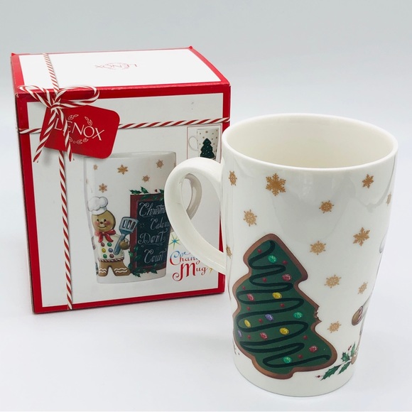 New Lenox Gingerbread Magic Mug Coffee Tea Cocoa Christmas Tree Heat Changing - Picture 6 of 7